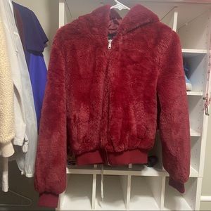 Hooded Velour Jacket